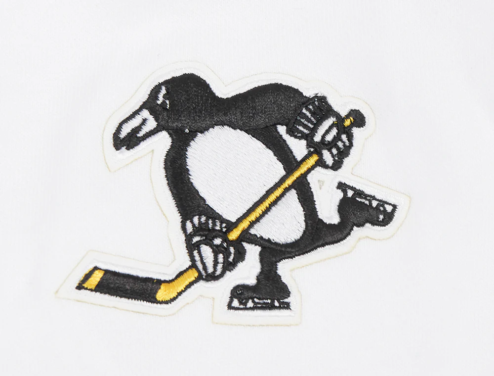 NHL PITTSBURGH PENGUINS CLASSIC WOMEN'S FLEECE CROPPED PULLOVER HOODIE (WHITE) - Image 6