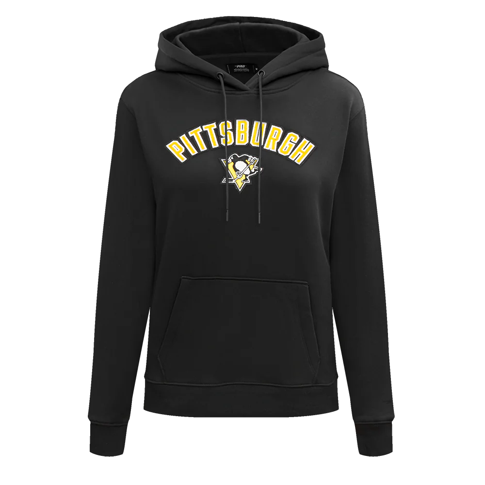 NHL PITTSBURGH PENGUINS CLASSIC WOMEN'S FLC PO HOODIE (BLACK) - Image 3