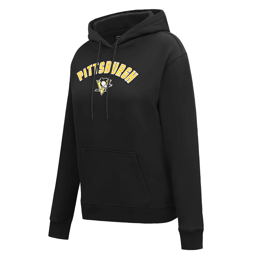 NHL PITTSBURGH PENGUINS CLASSIC WOMEN'S FLC PO HOODIE (BLACK) - Image 4