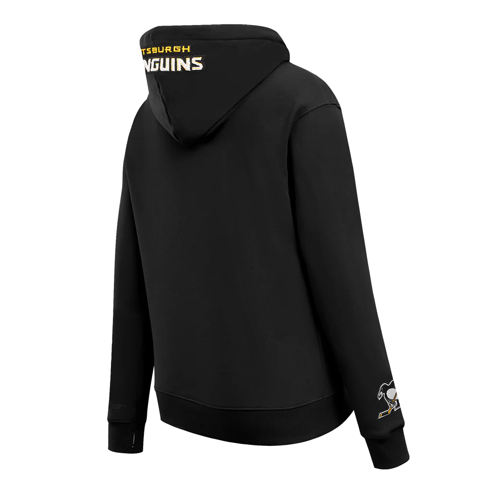 NHL PITTSBURGH PENGUINS CLASSIC WOMEN'S FLC PO HOODIE (BLACK) - Image 6