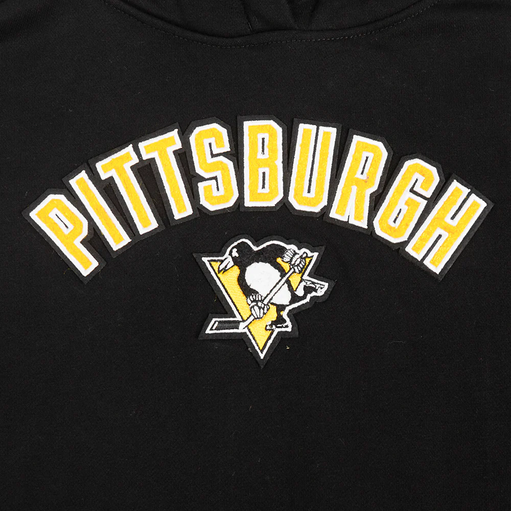 NHL PITTSBURGH PENGUINS CLASSIC WOMEN'S FLC PO HOODIE (BLACK) - Image 7