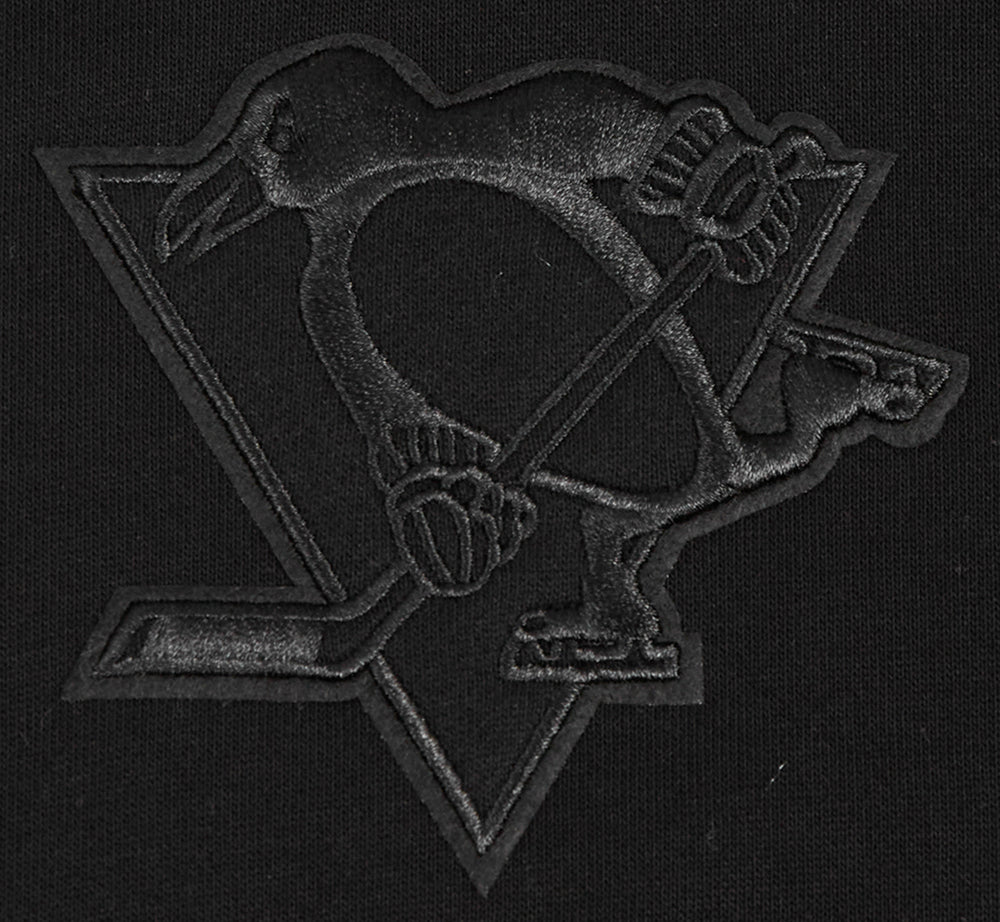 NHL PITTSBURGH PENGUINS NEUTRAL WOMEN'S CROPPED PULLOVER HOODIE (BLACK) - Image 5