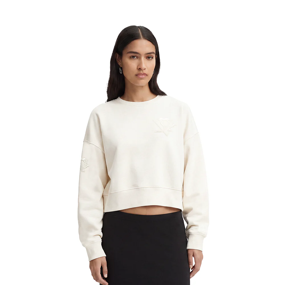 NHL PITTSBURGH PENGUINS NEUTRAL WOMEN'S CREWNECK (EGGSHELL)