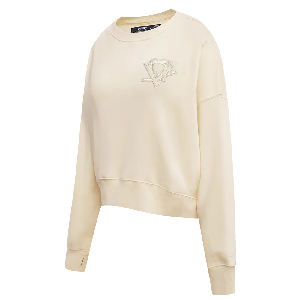 NHL PITTSBURGH PENGUINS NEUTRAL WOMEN'S CREWNECK (EGGSHELL) - Image 4