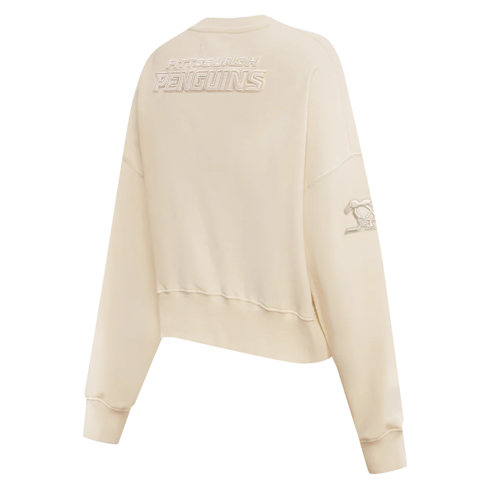 NHL PITTSBURGH PENGUINS NEUTRAL WOMEN'S CREWNECK (EGGSHELL) - Image 5
