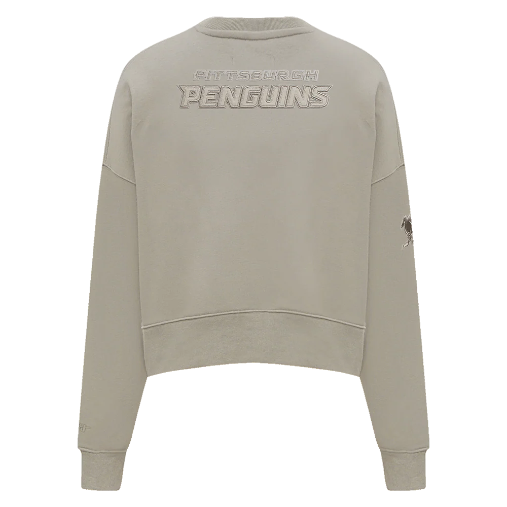 NHL PITTSBURGH PENGUINS NEUTRAL WOMEN'S CREWNECK (TAUPE) - Image 3