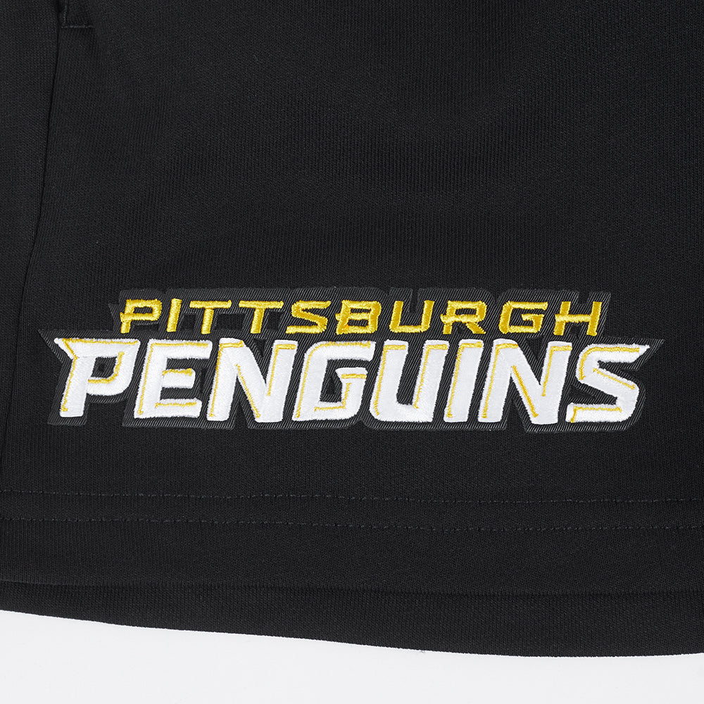NHL PITTSBURGH PENGUINS CLASSIC WOMEN'S FLEECE SHORT (BLACK) - Image 5