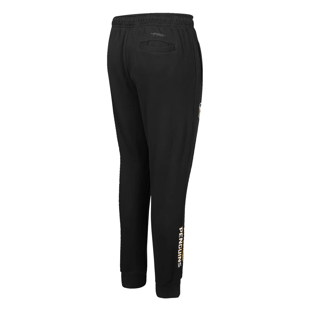 NHL PITTSBURGH PENGUINS CLASSIC WOMEN'S HIGH RISE FLEECE SWEATPANT (BLACK) - Image 3
