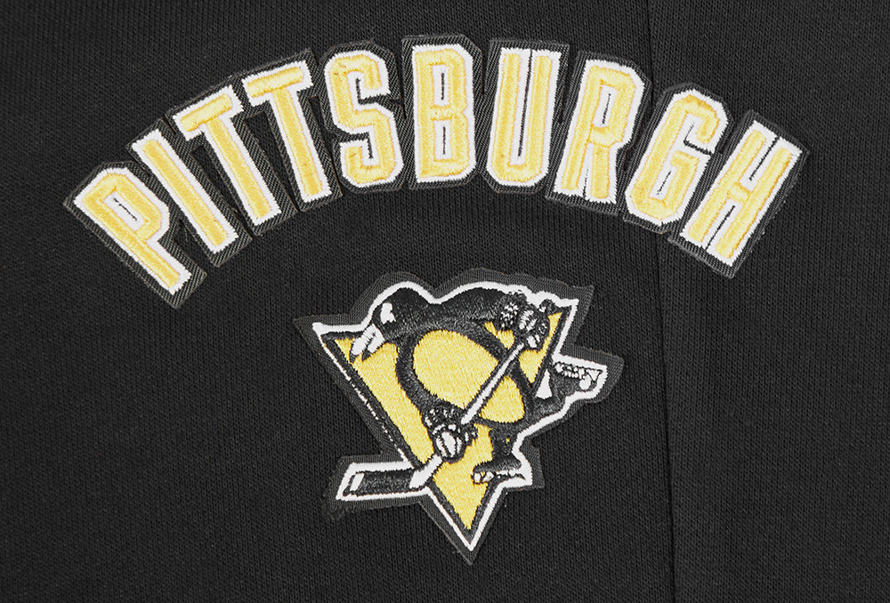 NHL PITTSBURGH PENGUINS CLASSIC WOMEN'S HIGH RISE FLEECE SWEATPANT (BLACK) - Image 5