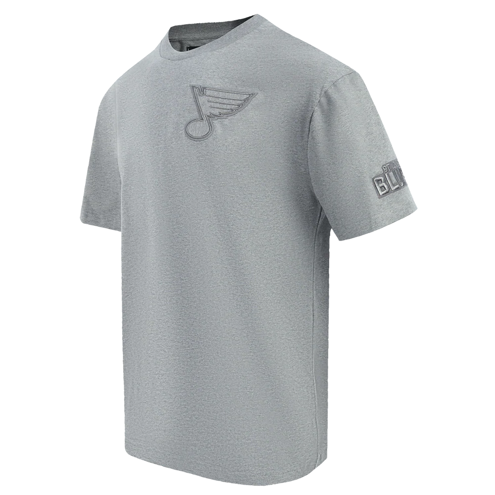 NHL ST. LOUIS BLUES NEUTRAL MEN'S DROP SHOULDER TEE (DARK HEATHER GRAY) - Image 2