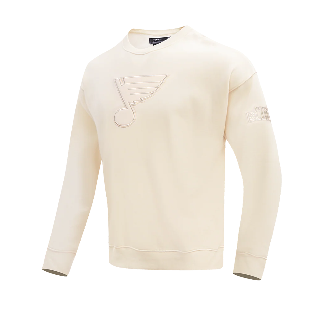 NHL ST. LOUIS BLUES NEUTRAL DROP SHOULDER MEN'S CREWNECK (EGGSHELL) - Image 2
