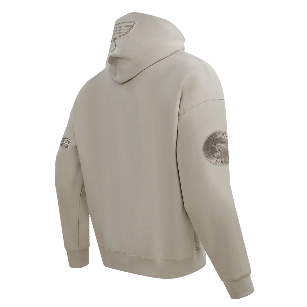 NHL ST. LOUIS BLUES NEUTRAL MEN'S DROP SHOULDER PULLOVER HOODIE (TAUPE) - Image 4