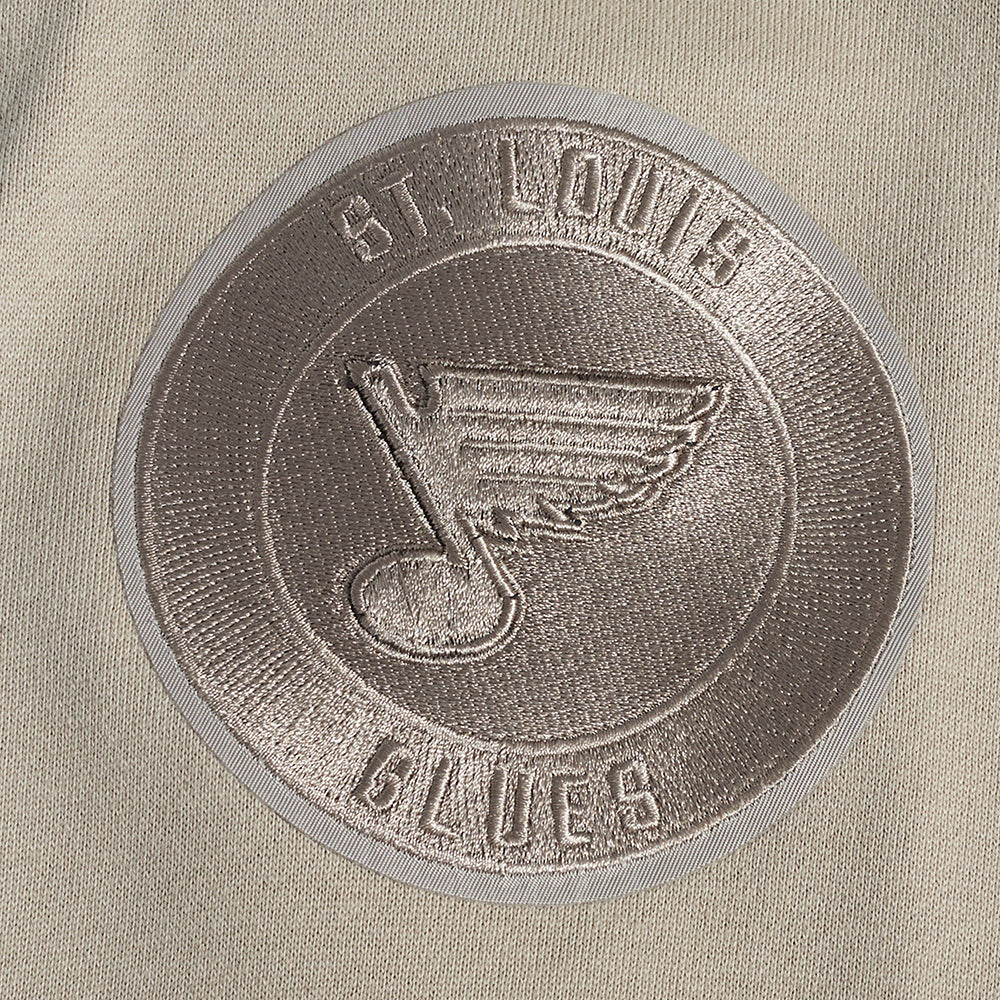 NHL ST. LOUIS BLUES NEUTRAL MEN'S DROP SHOULDER PULLOVER HOODIE (TAUPE) - Image 6