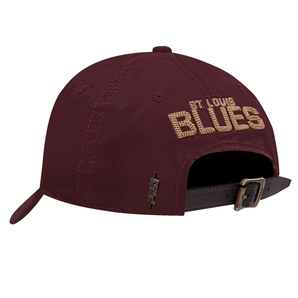NHL ST. LOUIS BLUES TAIL SWEEP STRAPBACK HAT (WINE) - Image 4