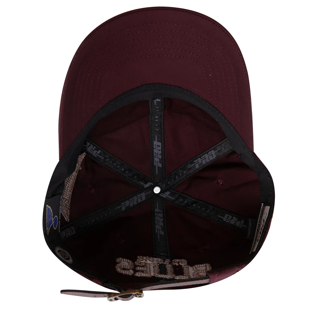 NHL ST. LOUIS BLUES TAIL SWEEP STRAPBACK HAT (WINE) - Image 6
