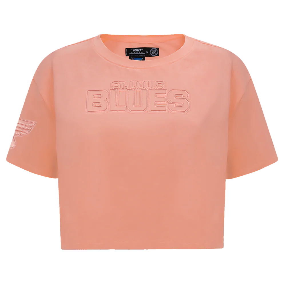 NHL ST. LOUIS BLUES NEUTRAL SINGLE JERSEY BOXY TEE (GUAVA)