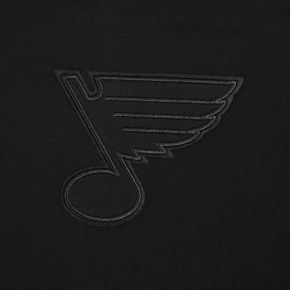 NHL ST. LOUIS BLUES NEUTRAL WOMEN'S CROPPED PULLOVER HOODIE (BLACK) - Image 5