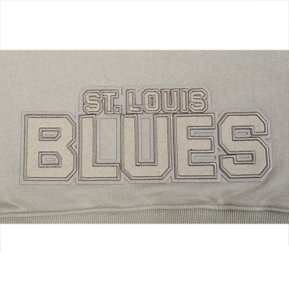 NHL ST. LOUIS BLUES NEUTRAL WOMEN'S CROPPED PULLOVER HOODIE (TAUPE) - Image 5