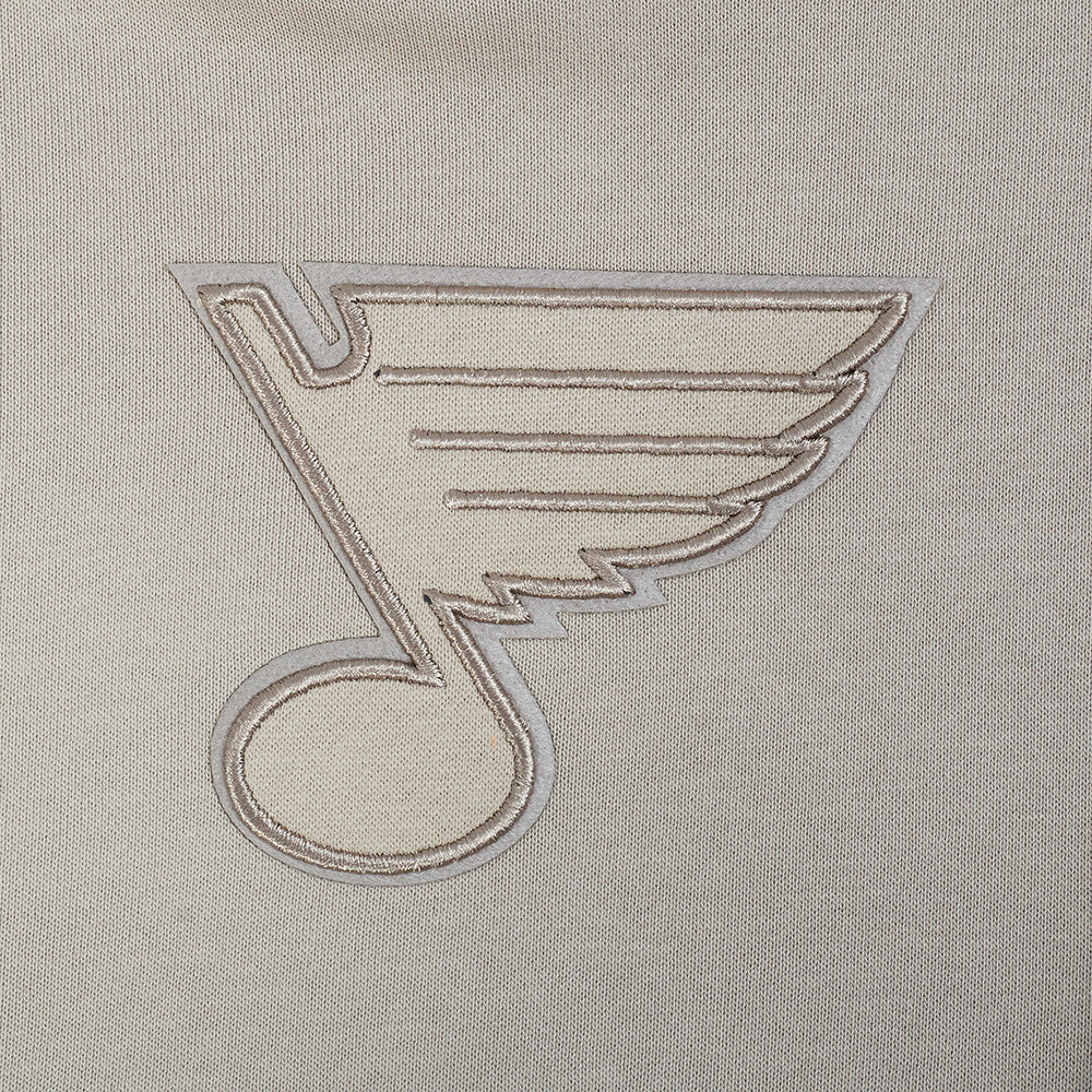 NHL ST. LOUIS BLUES NEUTRAL WOMEN'S CROPPED PULLOVER HOODIE (TAUPE) - Image 6