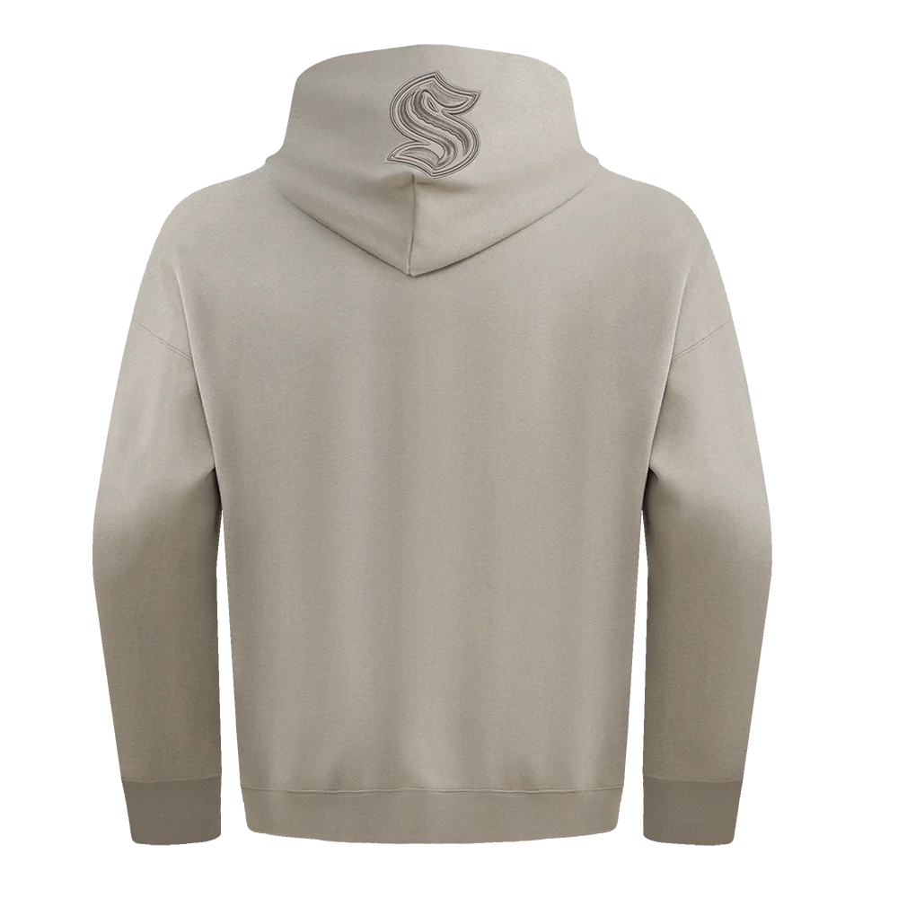 NHL SEATTLE KRAKEN NEUTRAL MEN'S DROP SHOULDER PULLOVER HOODIE (TAUPE) - Image 3