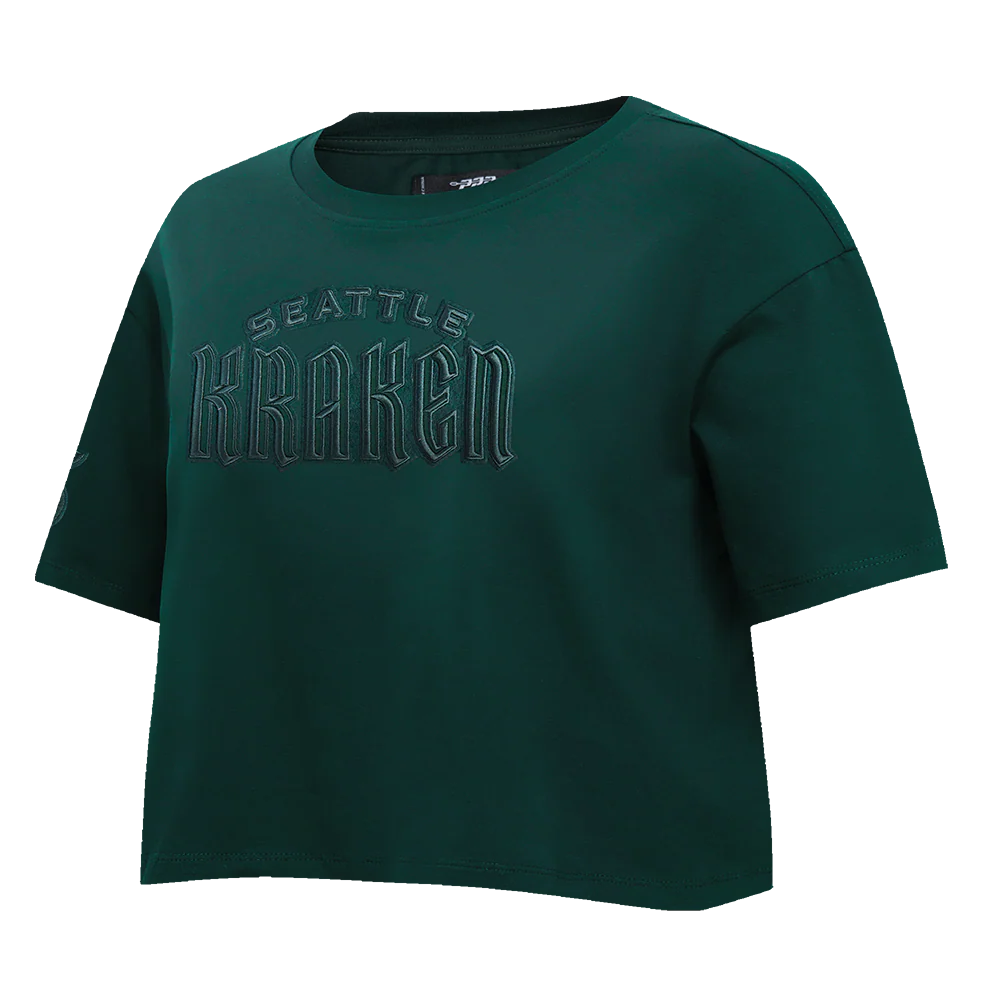 NHL SEATTLE KRAKEN NEUTRAL SINGLE JERSEY BOXY TEE (FOREST GREEN) - Image 2