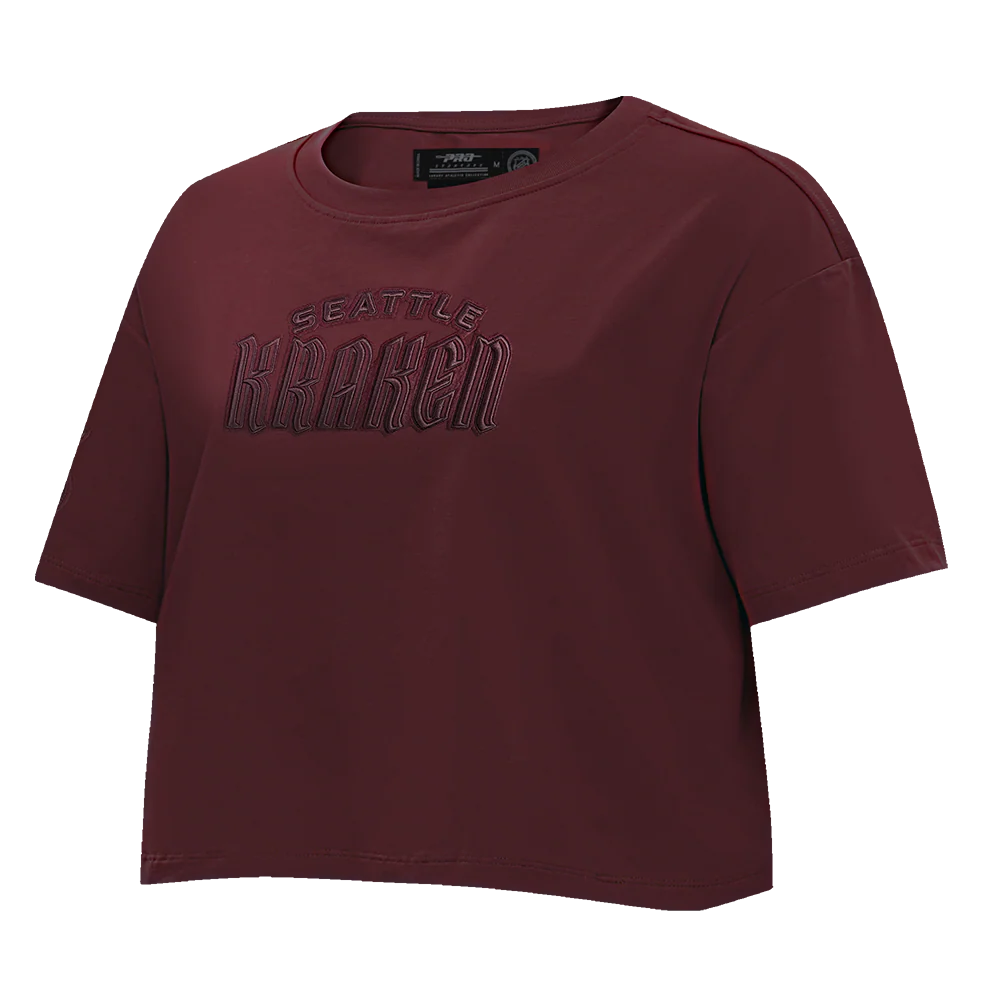 NHL SEATTLE KRAKEN NEUTRAL SINGLE JERSEY BOXY TEE (WINE) - Image 2