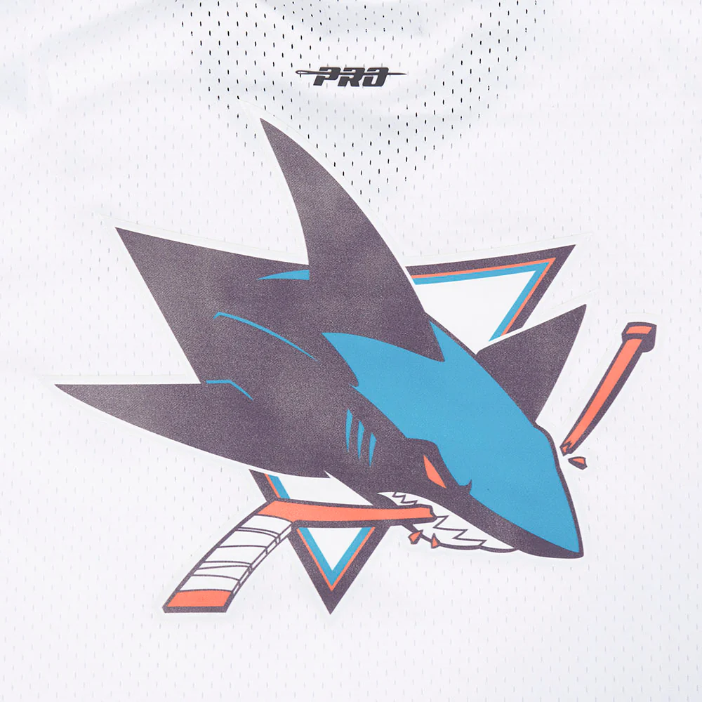 NHL SAN JOSE SHARKS CLASSIC MESH MEN'S TEE (WHITE / BLACK / WHTE) - Image 8