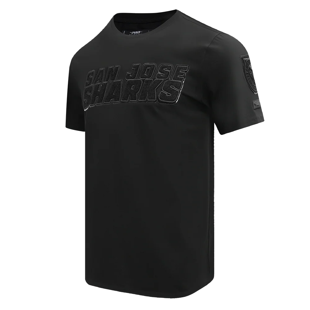 SAN JOSE SHARKS TRIPLE BLACK MEN'S SJ TEE (TRIPLE BLACK) - Image 6