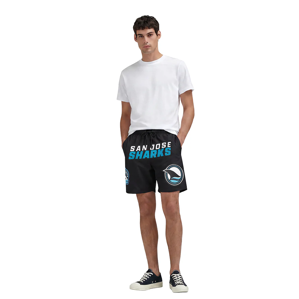 NHL SAN JOSE SHARKS CLASSIC WOVEN MEN'S SHORT (BLACK) - Image 3