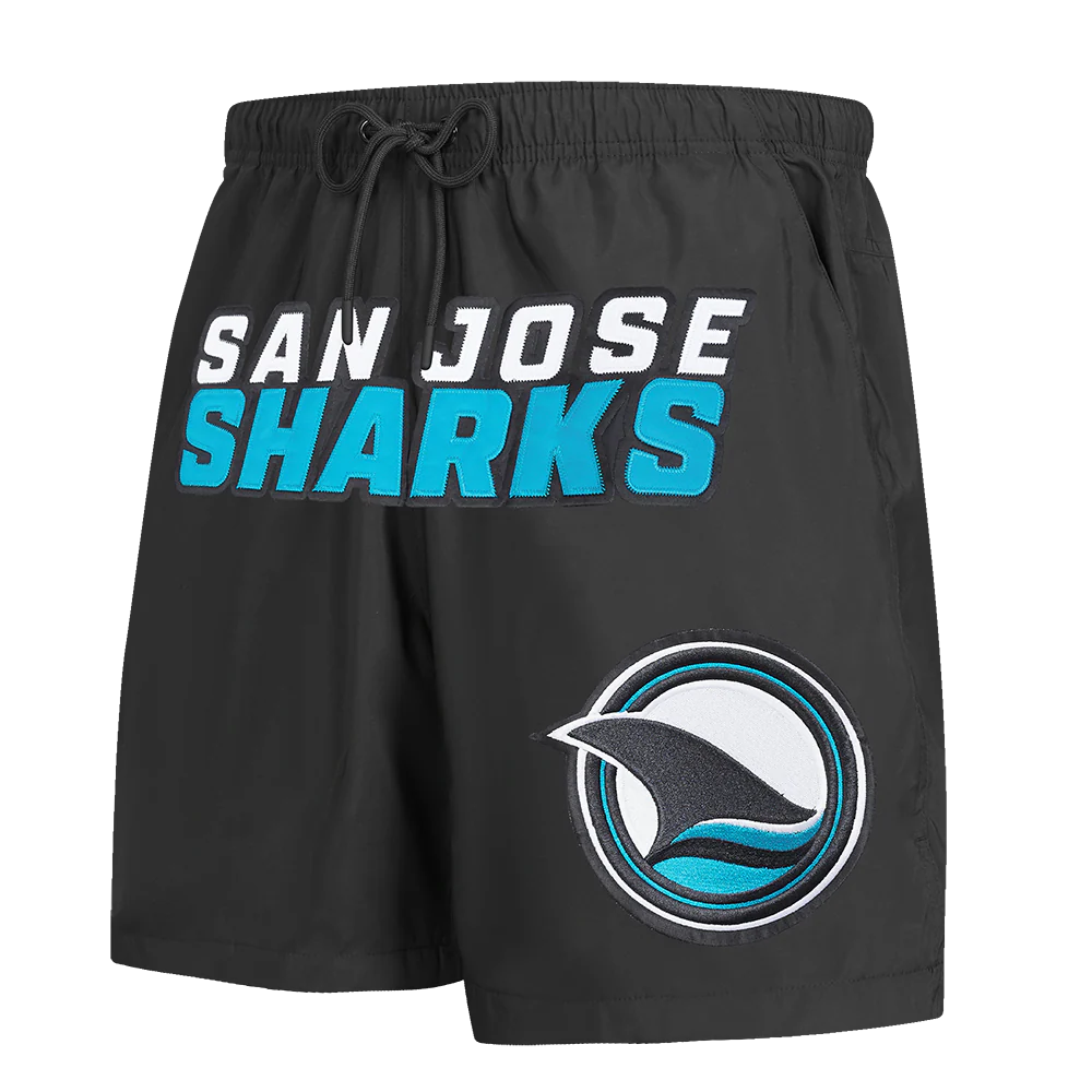 NHL SAN JOSE SHARKS CLASSIC WOVEN MEN'S SHORT (BLACK) - Image 4