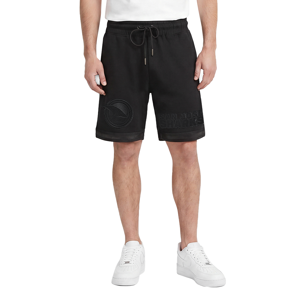 NHL SAN JOSE SHARKS TRIPLE BLACK MEN'S DK SHORT (TRIPLE BLACK)
