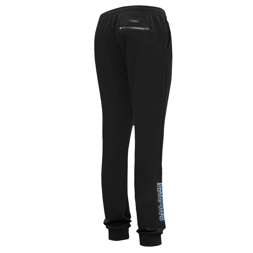 NHL SAN JOSE SHARKS CLASSIC MEN'S CHENILLE DK JOGGER (BLACK) - Image 3