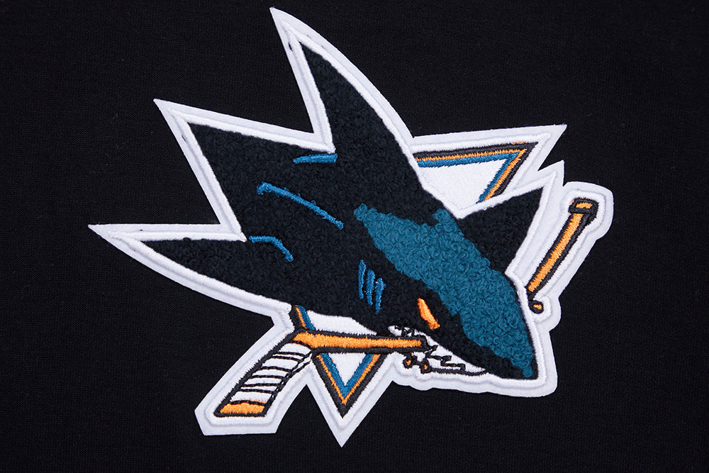 NHL SAN JOSE SHARKS CLASSIC CHENILLE MEN'S PO HOODIE (BLACK) - Image 8