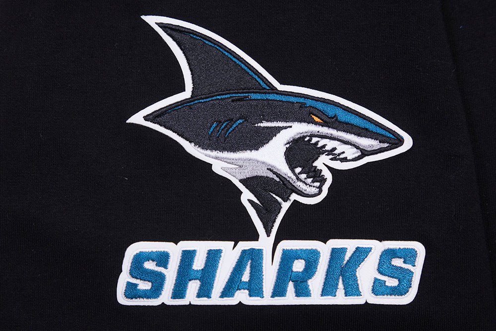 NHL SAN JOSE SHARKS CLASSIC CHENILLE MEN'S PO HOODIE (BLACK) - Image 9