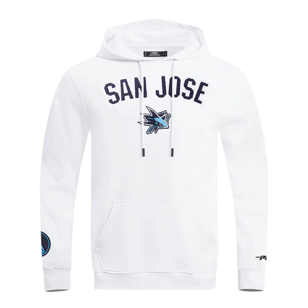 NHL SAN JOSE SHARKS CLASSIC WOMEN'S FLC PO HOODIE (WHITE)