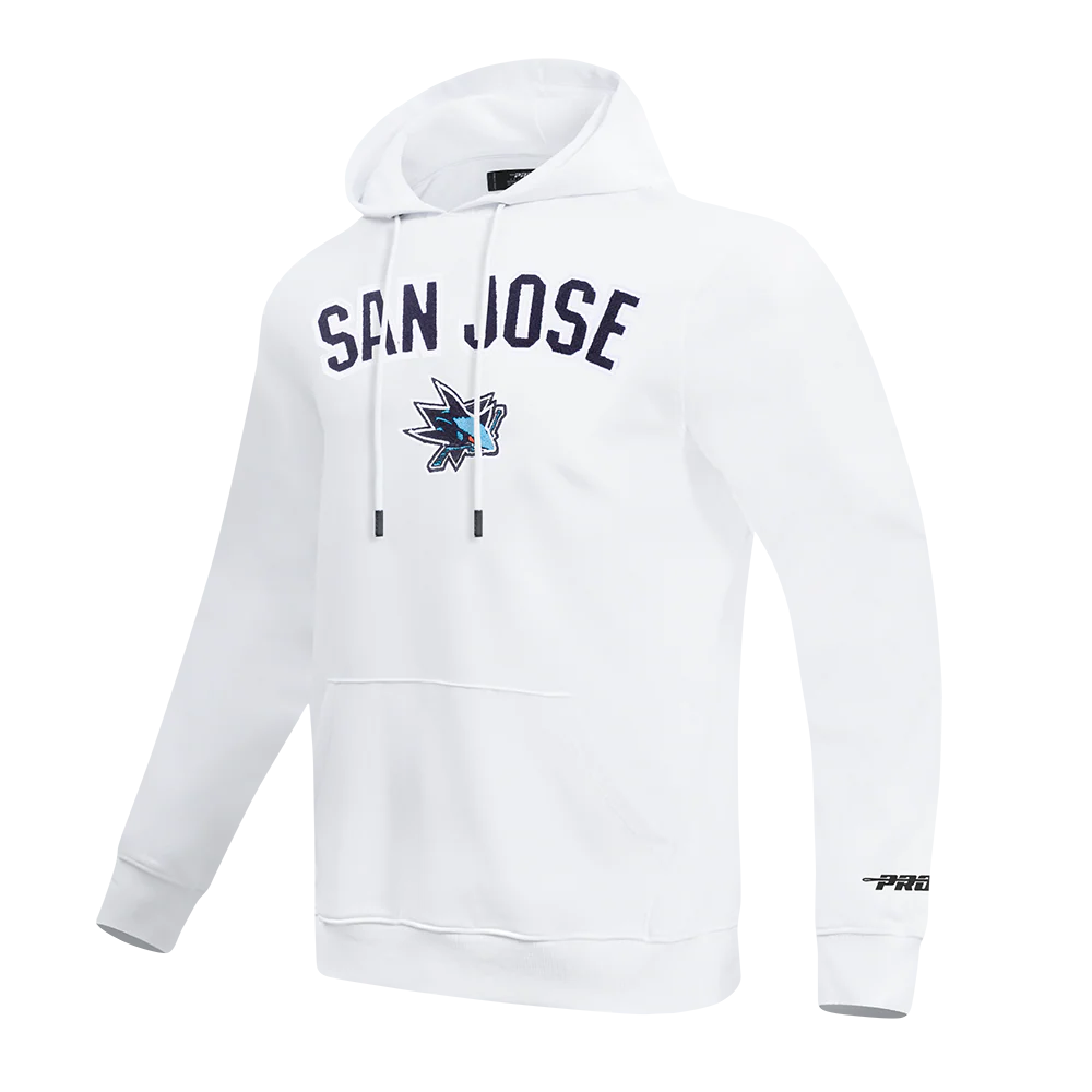 NHL SAN JOSE SHARKS CLASSIC WOMEN'S FLC PO HOODIE (WHITE) - Image 2