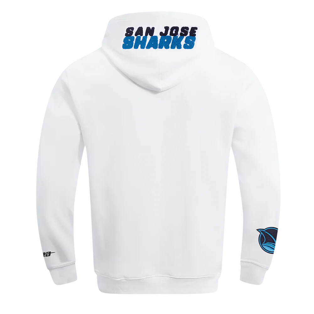 NHL SAN JOSE SHARKS CLASSIC WOMEN'S FLC PO HOODIE (WHITE) - Image 3