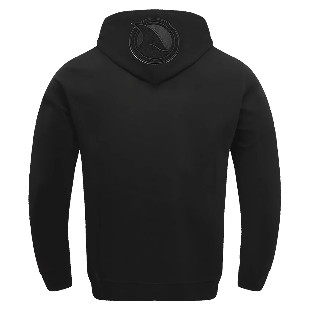 SAN JOSE SHARKS TRIPLE BLACK MEN'S DK PO HOODIE (TRIPLE BLACK) - Image 7