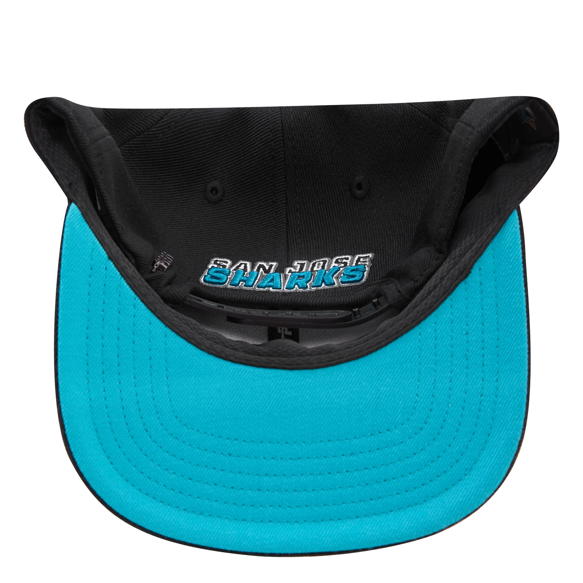 NHL SAN JOSE SHARKS HYBRID UNISEX SNAPBACK HAT (BLACK) - Image 7