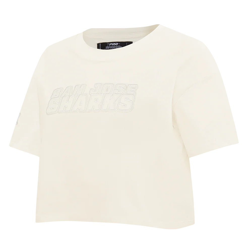 NHL SAN JOSE SHARKS NEUTRAL WOMEN'S BOXY TEE (EGGSHELL) - Image 4