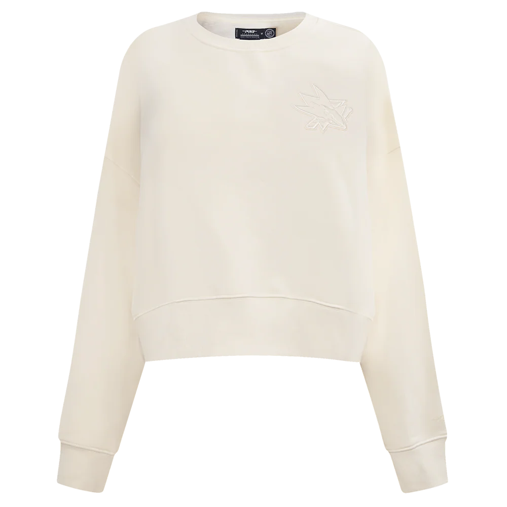 NHL SAN JOSE SHARKS NEUTRAL WOMEN'S CREWNECK (EGGSHELL) - Image 3