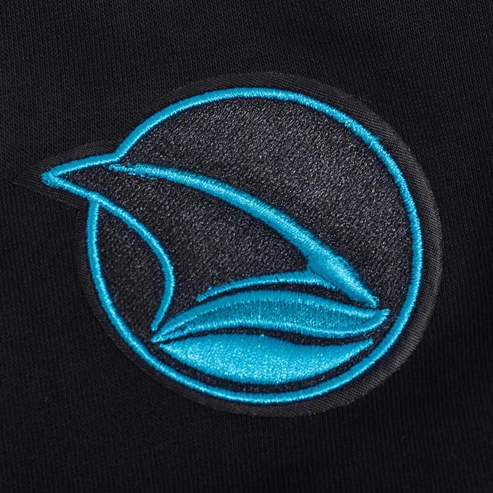 NHL SAN JOSE SHARKS CLASSIC WOMEN'S FLC CREWNECK (BLACK) - Image 8