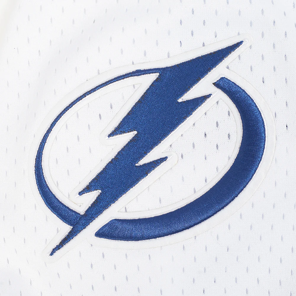 NHL TAMPA BAY LIGHTNING CLASSIC MESH MEN'S BUTTON DOWN SHIRT (WHITE/DODGER BLUE) - Image 5