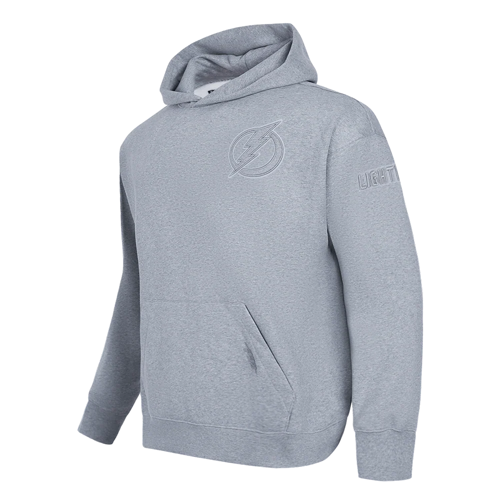 NHL TAMPA BAY LIGHTNING NEUTRAL MEN'S DROP SHOULDER PULLOVER HOODIE (DARK HEATHER GRAY) - Image 2