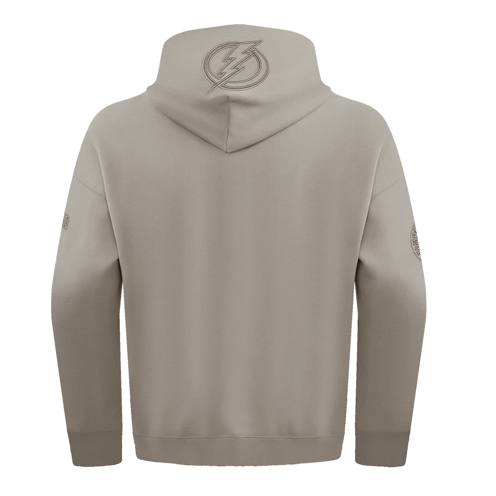 NHL TAMPA BAY LIGHTNING NEUTRAL MEN'S DROP SHOULDER PULLOVER HOODIE (TAUPE) - Image 3