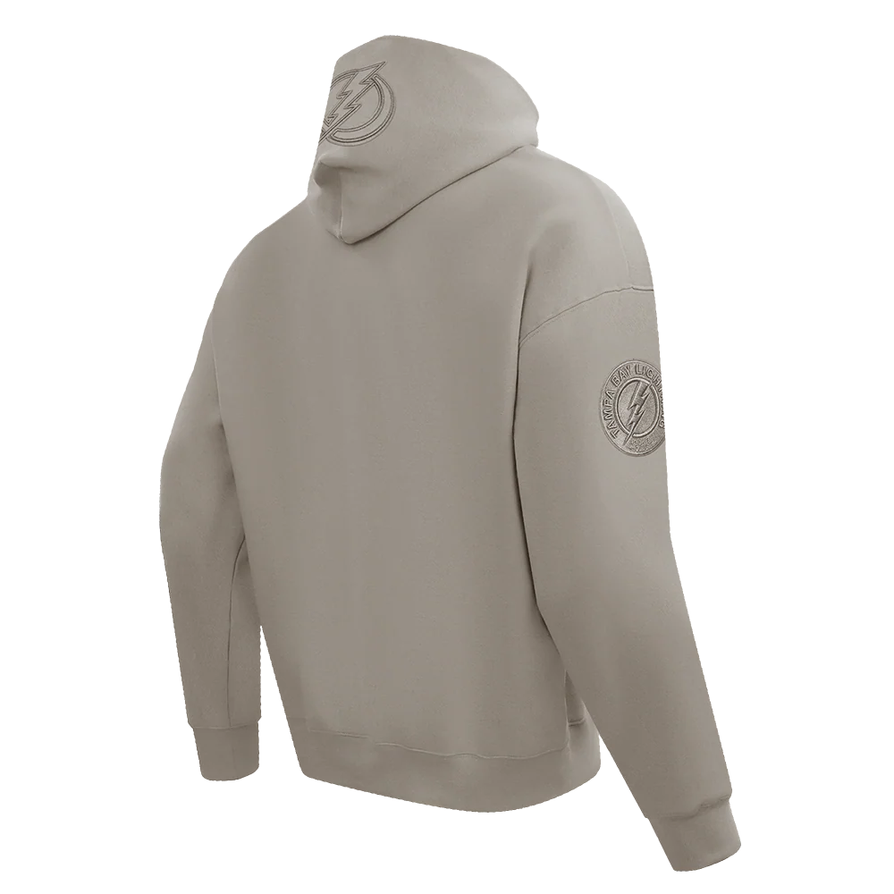 NHL TAMPA BAY LIGHTNING NEUTRAL MEN'S DROP SHOULDER PULLOVER HOODIE (TAUPE) - Image 4