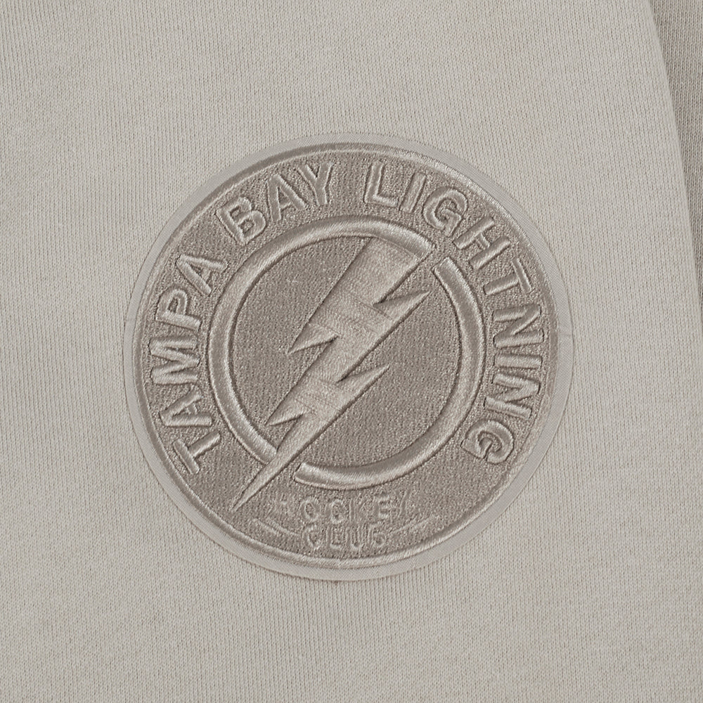 NHL TAMPA BAY LIGHTNING NEUTRAL MEN'S DROP SHOULDER PULLOVER HOODIE (TAUPE) - Image 7