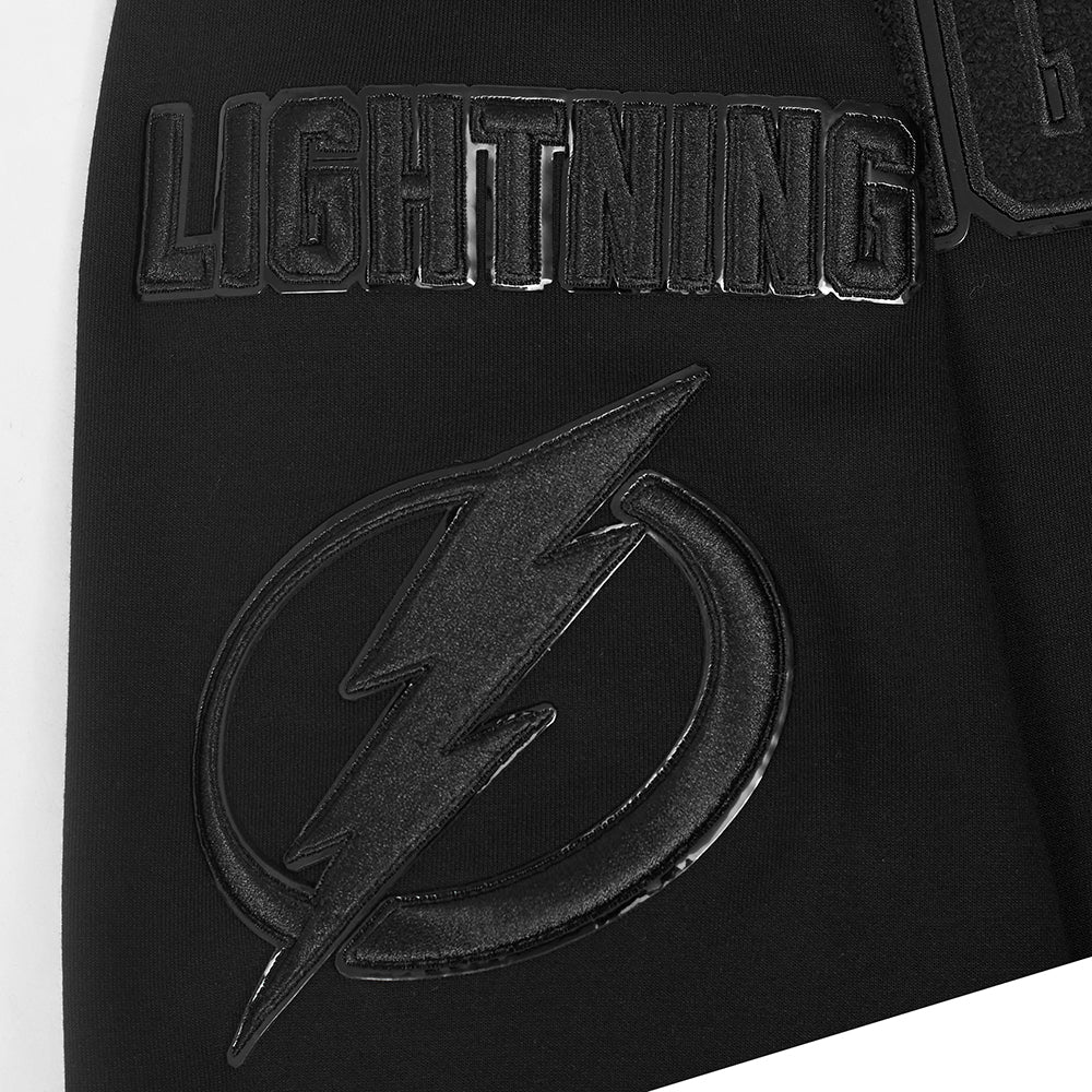 NHL TAMPA BAY LIGHTNING TRIPLE BLACK MEN'S DK PO HOODIE (TRIPLE BLACK) - Image 8