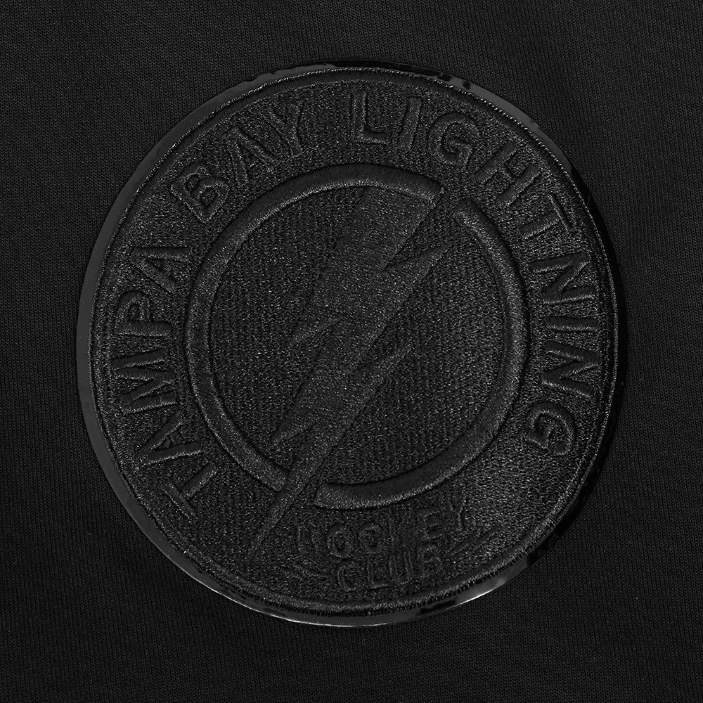 NHL TAMPA BAY LIGHTNING TRIPLE BLACK MEN'S DK PO HOODIE (TRIPLE BLACK) - Image 9