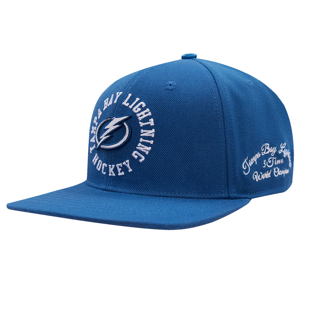 NHL Tampa Bay Lightning HYBRID SNAPBACK HAT (DODGER BLUE) - Image 3